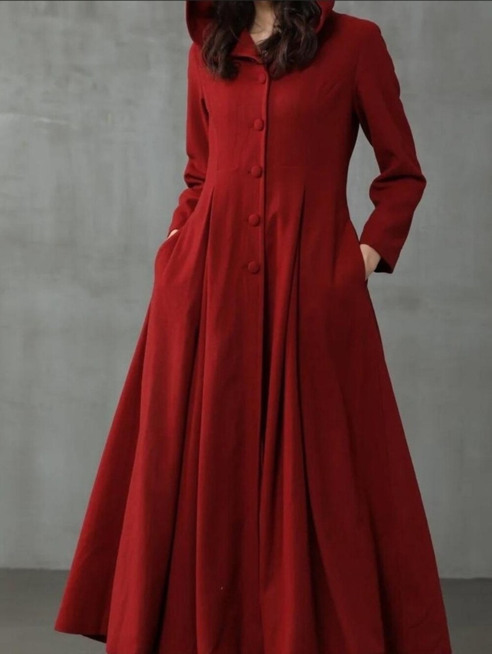 Linennaive My Fair Lady hooded cashmere wool blend jacket L